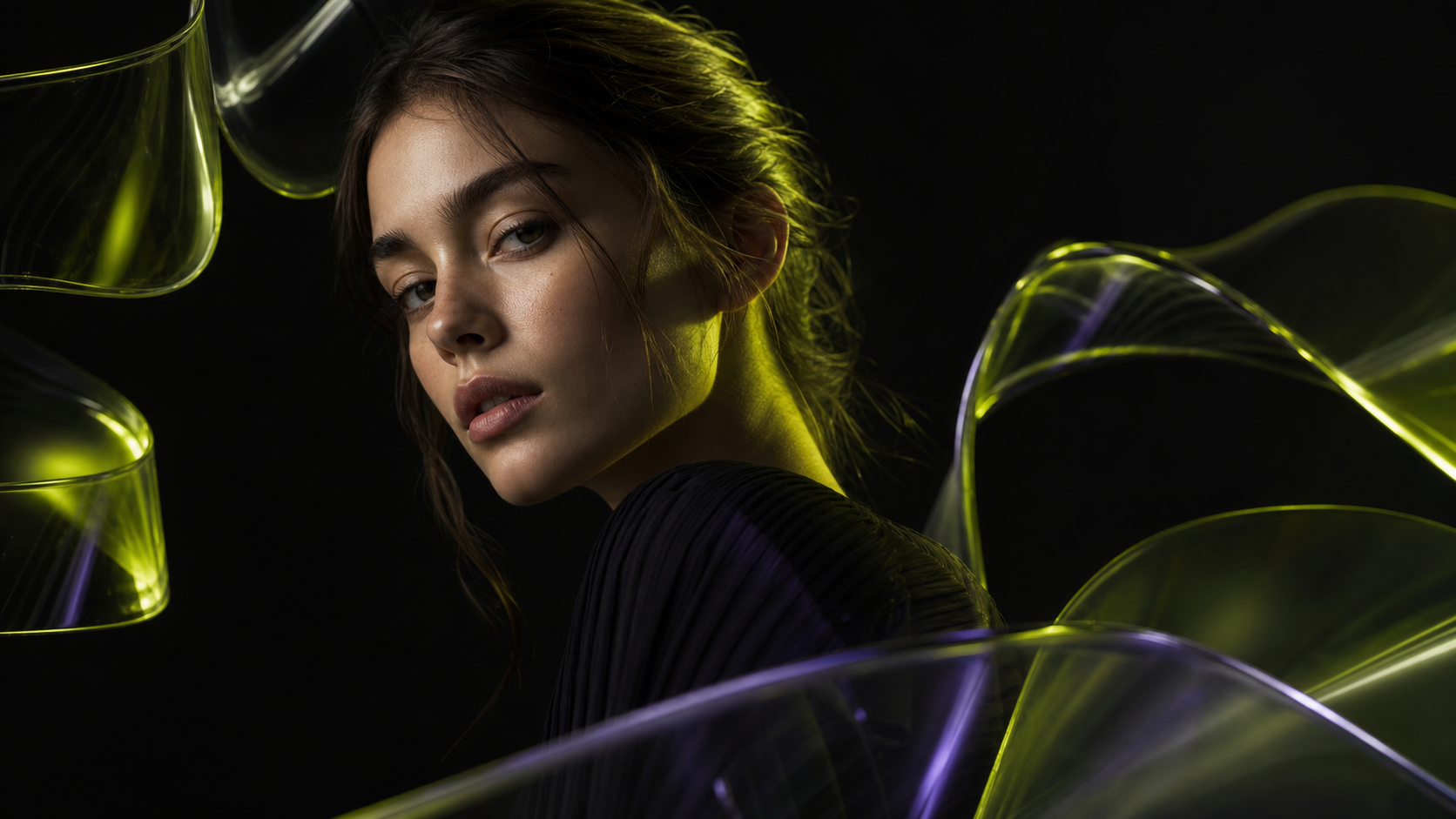 Cinematic portrait without a studio